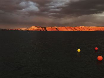 Scenic view of dramatic sky over landscape