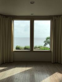 Window facing the ocean