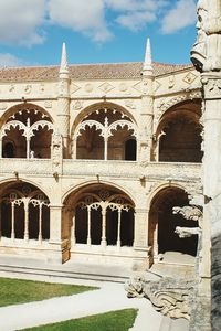 Exterior of historic building against sky