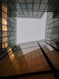 Low angle view of skylight