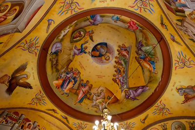 Low angle view of ornate ceiling