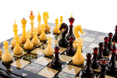 Close-up of chess board