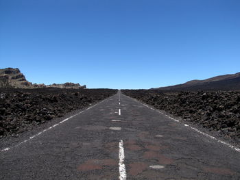 Road amidst landscape against clear sky