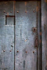 Full frame shot of old wooden door