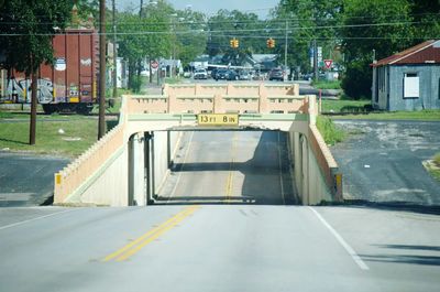 Road by building