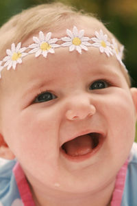 Close-up portrait of cute baby