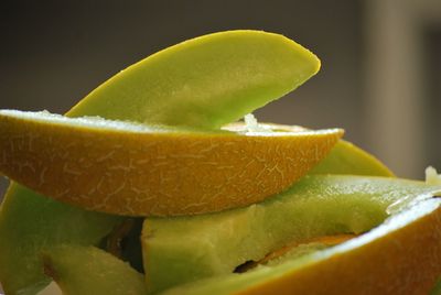 Close-up of cantaloupe slices