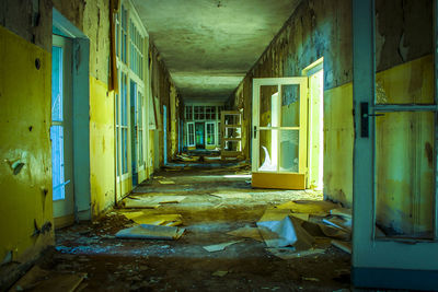 Interior of abandoned building