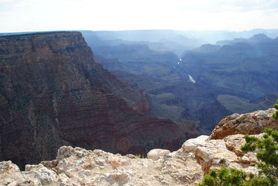 Scenic view of rocky mountains