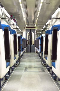 Empty train without any person during covid-19 pandemic.