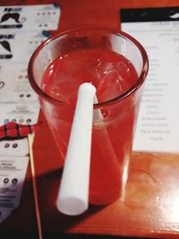 Close-up of drink on table