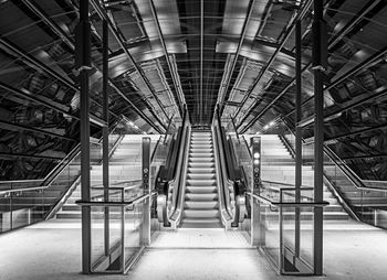 Low angle view of empty staircase