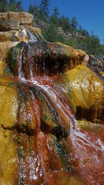 Close-up of waterfall