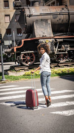 Woman with suitcase