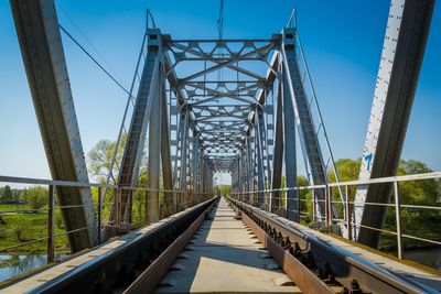 Railway bridge against sky