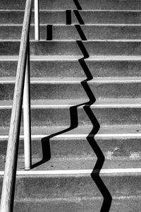 High angle view of staircase