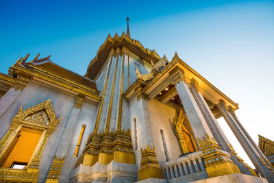 Low angle view of temple against sky