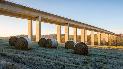 Viaduct over field