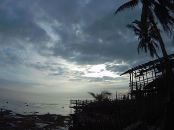 Scenic view of sea against sky at sunset