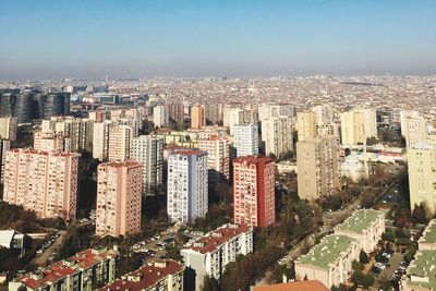 High angle view of cityscape