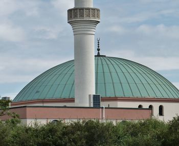 Dome of vienna islamic centre against sky