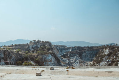 Scenic view of landscape against clear sky