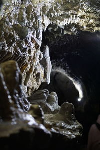 Close-up of water in cave