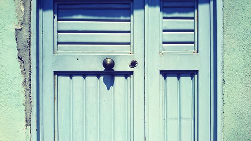 Close-up of closed door