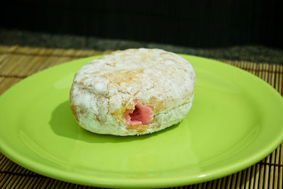 Close-up of jelly doughnut