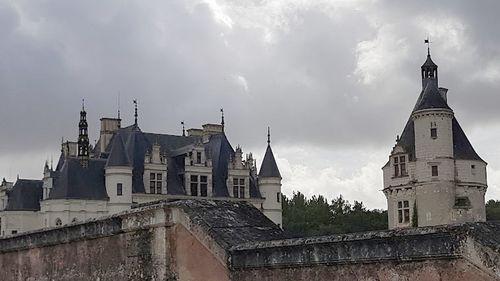 Panoramic view of buildings in city against sky