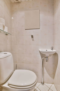 Close-up of sink in bathroom