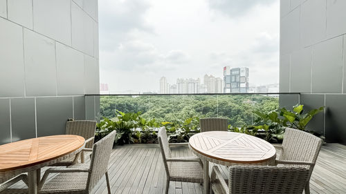 High angle view of place setting