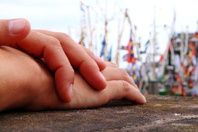 Close-up of hands