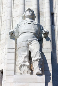 Low angle view of buddha statue