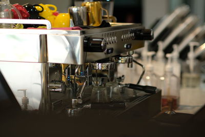 Close-up of espresso machine