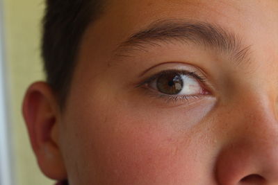 Close-up portrait of a beautiful young woman