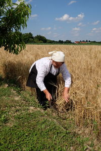 Man working in farm