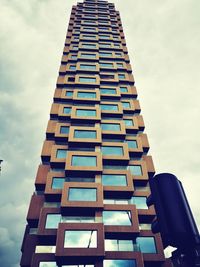 Low angle view of modern building against sky