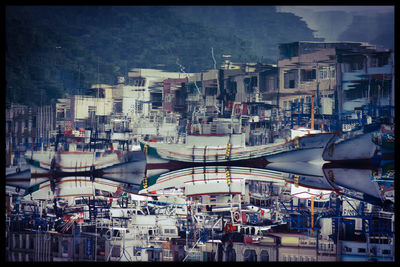 Boats in harbor