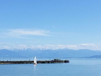 Scenic view of calm sea against sky