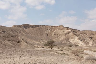 Scenic view of desert against sky