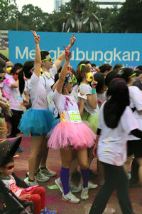 Group of people in stadium