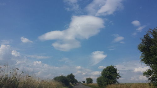 Scenic view of landscape against cloudy sky