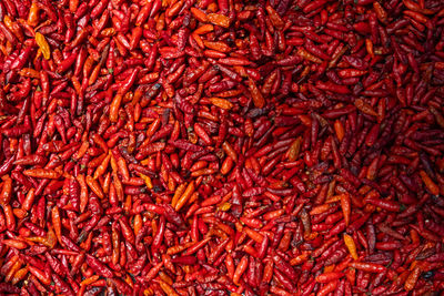 Full frame shot of red chili peppers