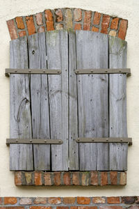 Close-up of old wooden door