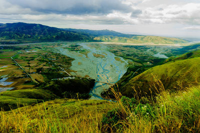 Scenic view of landscape against sky