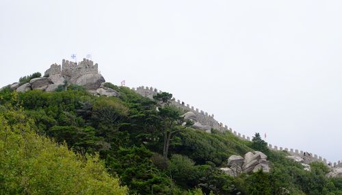 Scenic view of mountains against clear sky