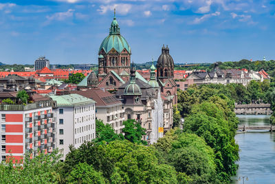 Panoramic view of buildings against sky