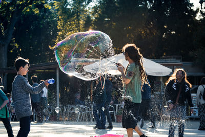 People in park