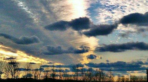 Low angle view of cloudy sky